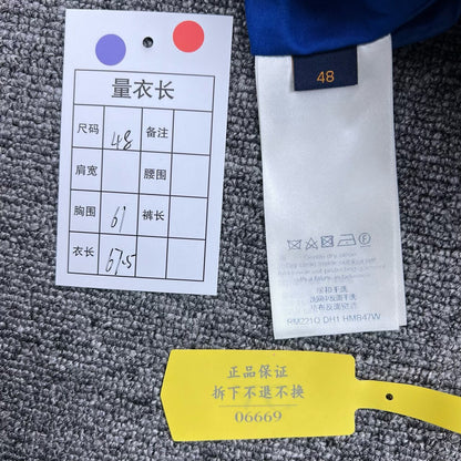 Louis Vuitton Blue Monogram Embossed Jacket