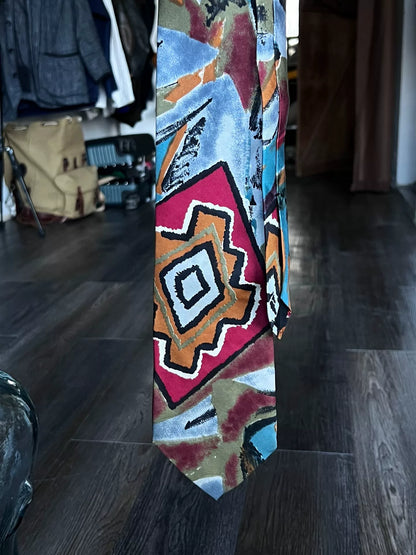 Vintage RRL Navajo Totem Italian Silk Tie