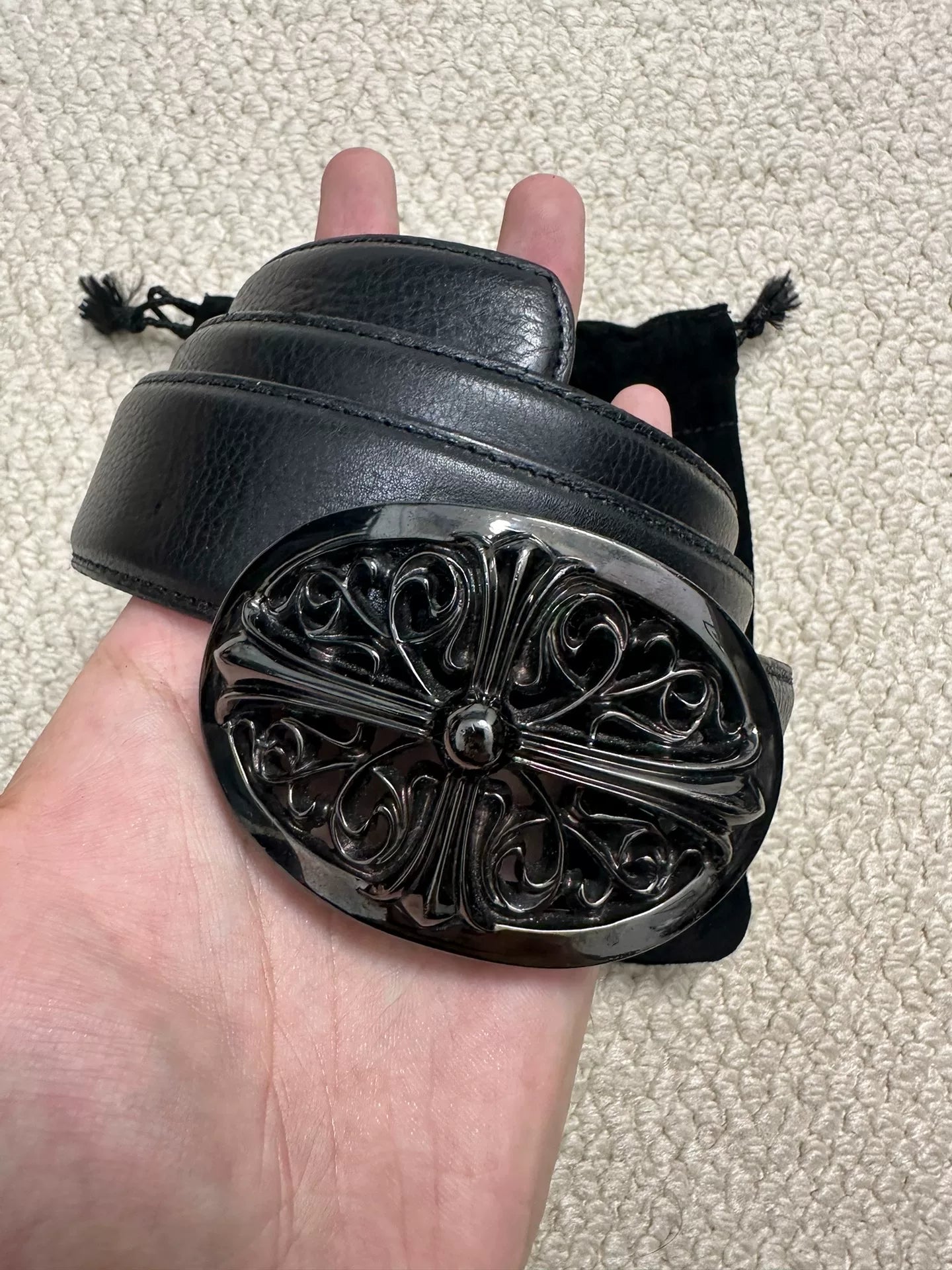Chrome Hearts Cross Engraved Belt