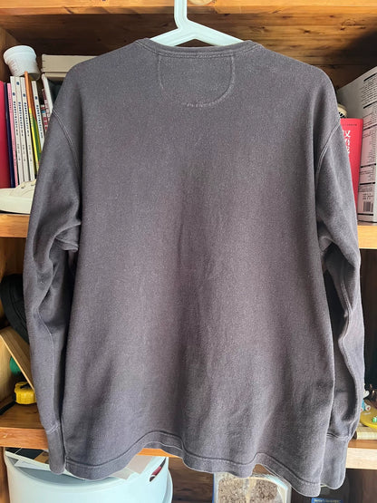 vintage washed henley long sleeve shirt