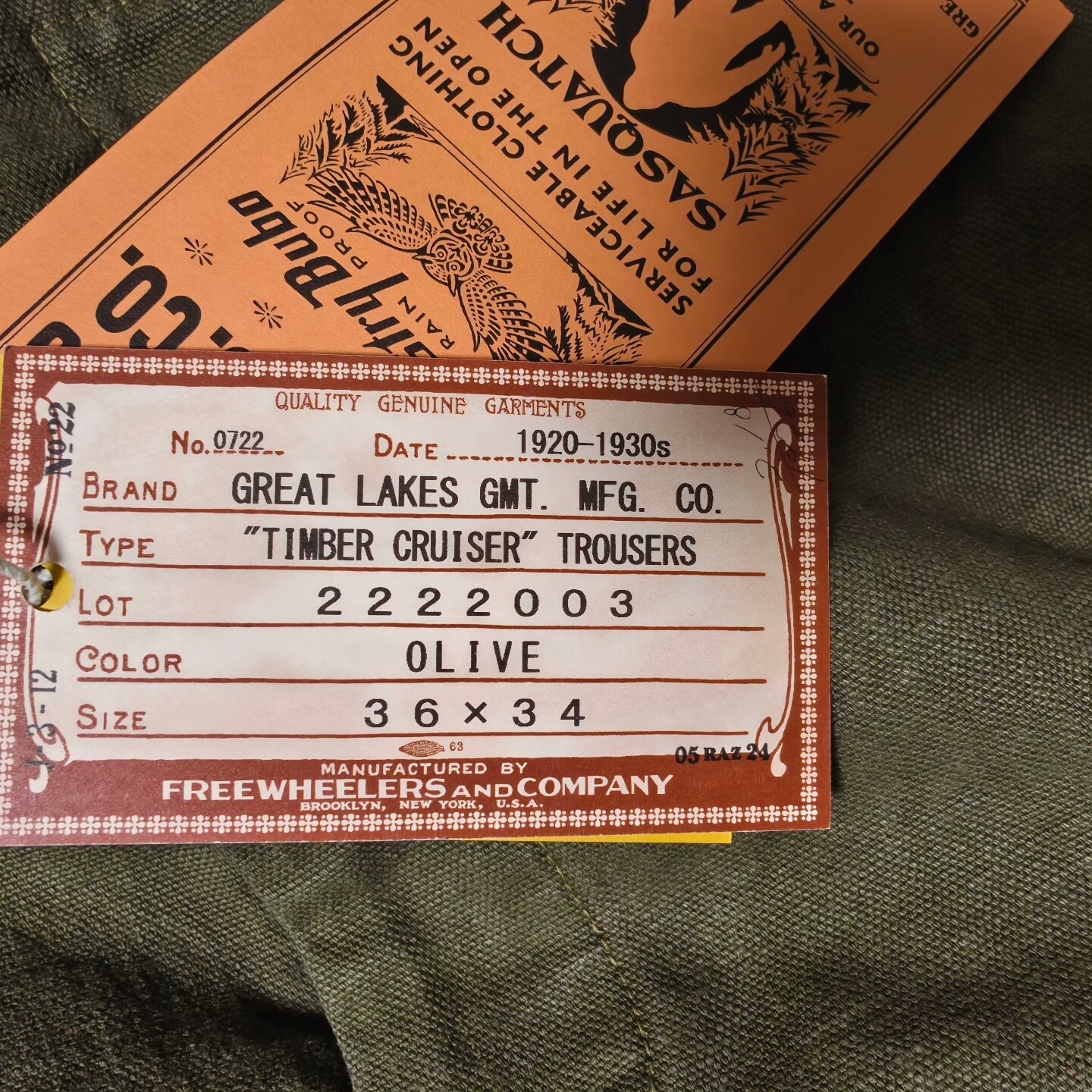 FREEWHEELERS TIMBER CRUISER Work Pants