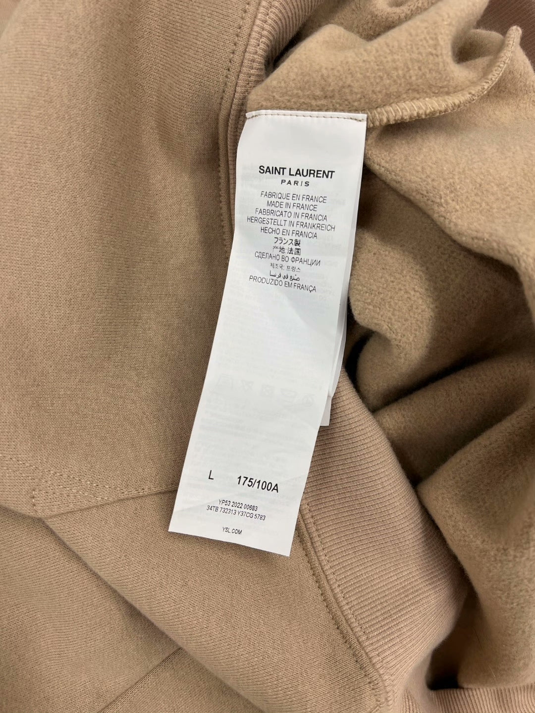 SAINT LAURENT Embroidered Cotton Hoodie