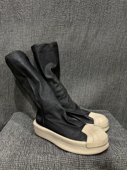 Rick Owens x Adidas High-Top Shell-Toe Boots