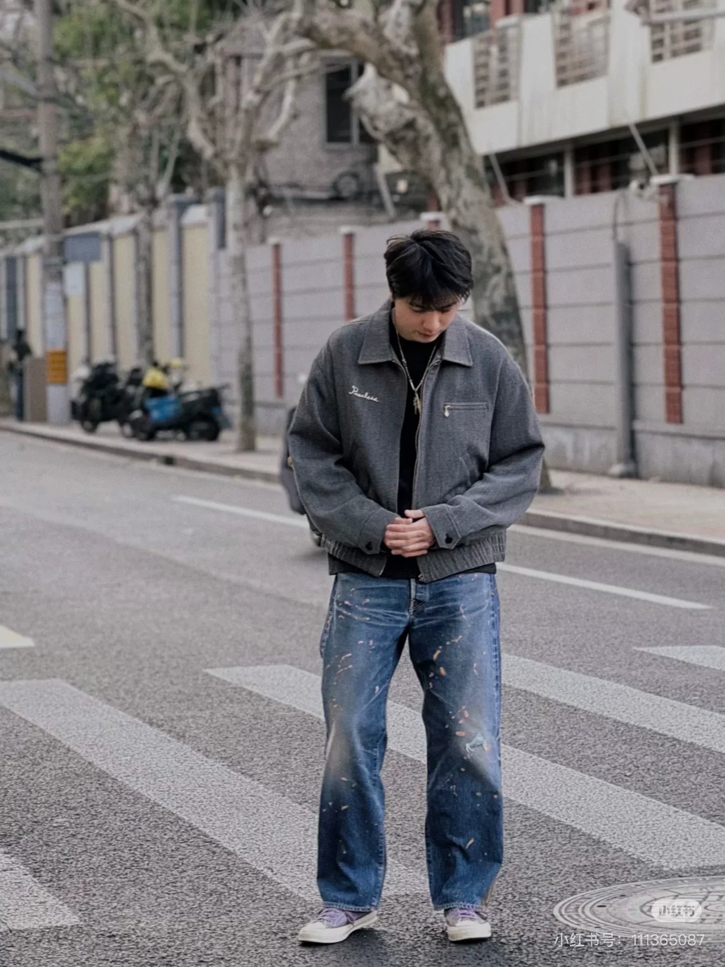 visvim rudy sb blouson jacket charcoal gray