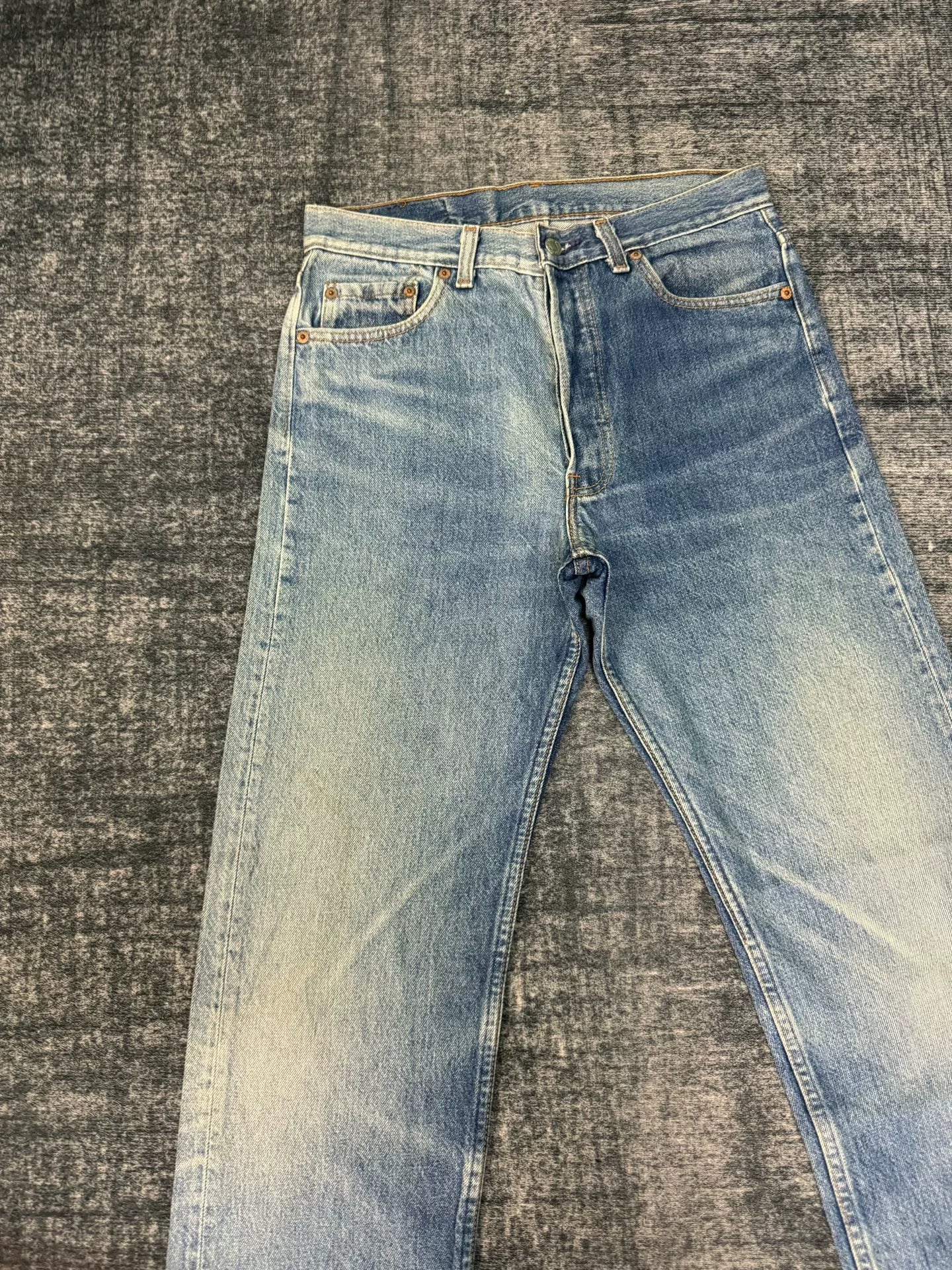 Vintage Levi's 501 90s Washed Blue Jeans