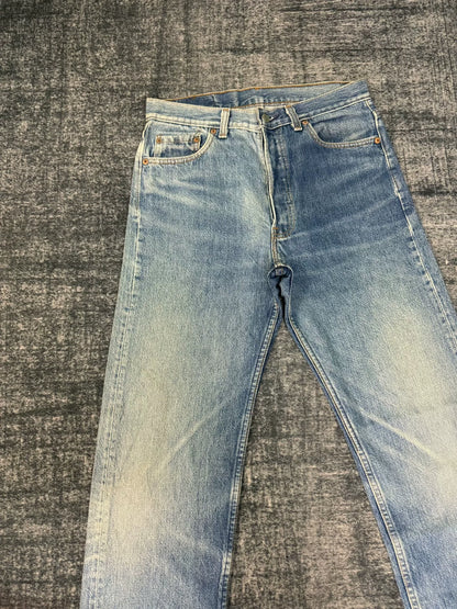 Vintage Levi's 501 90s Washed Blue Jeans