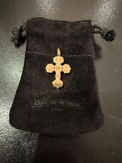 Chrome Hearts 22k Flame Cross Pendant