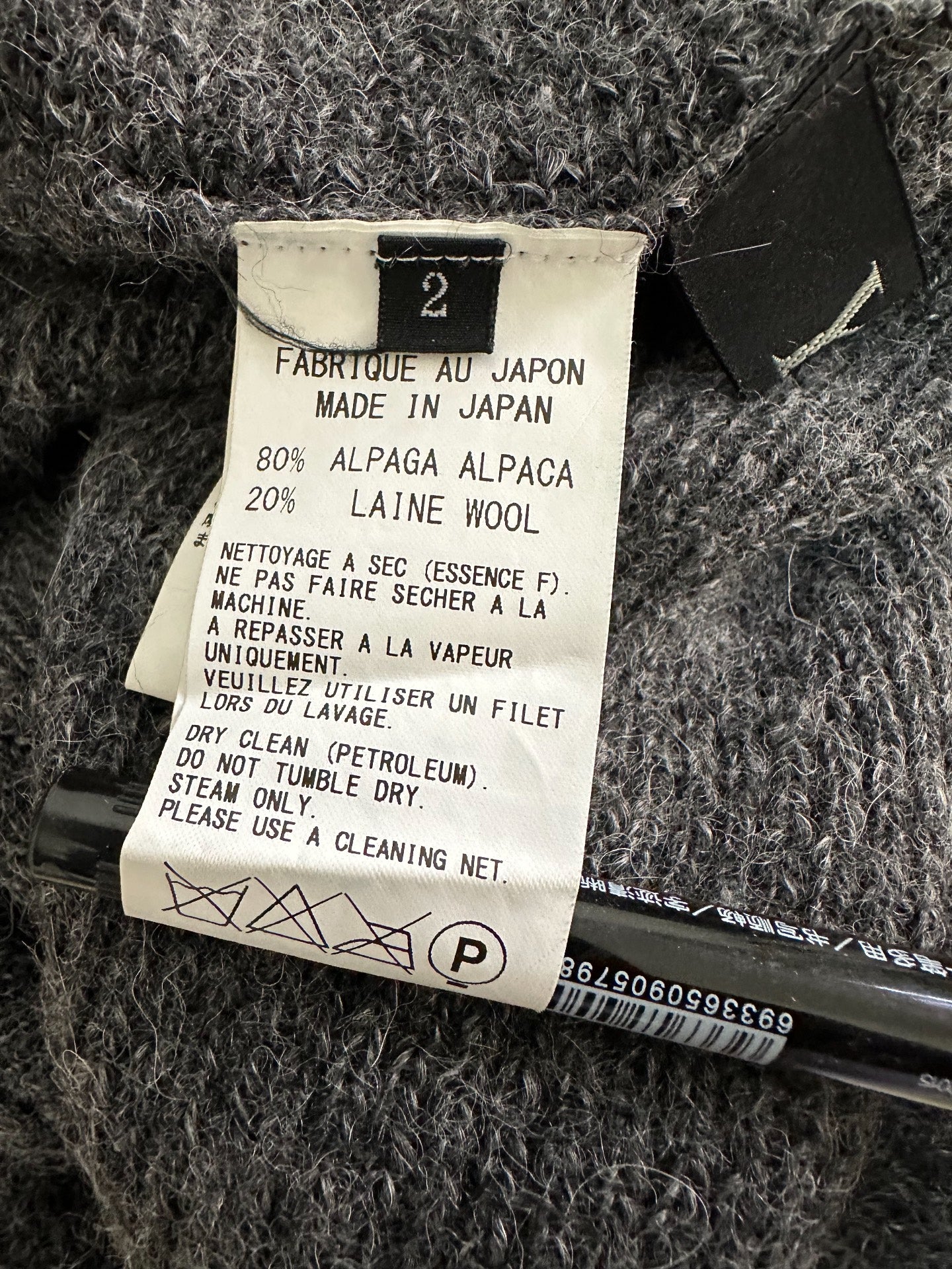 Yohji Yamamoto Gray Deconstructed Sweater