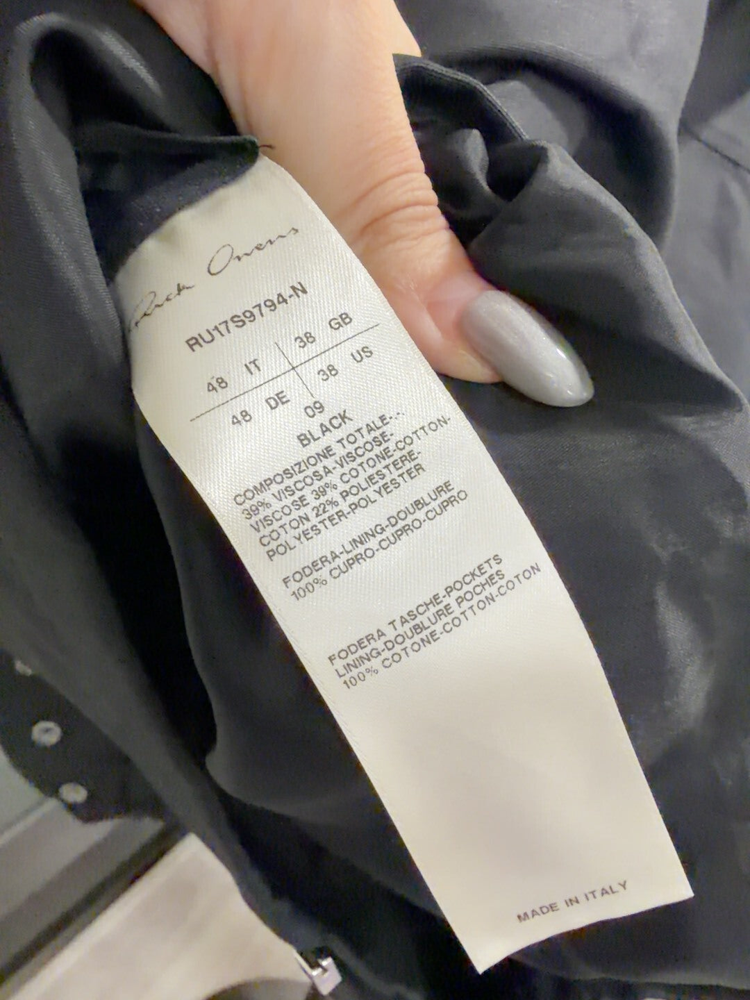 Rick Owens Hooded Jacket in Black