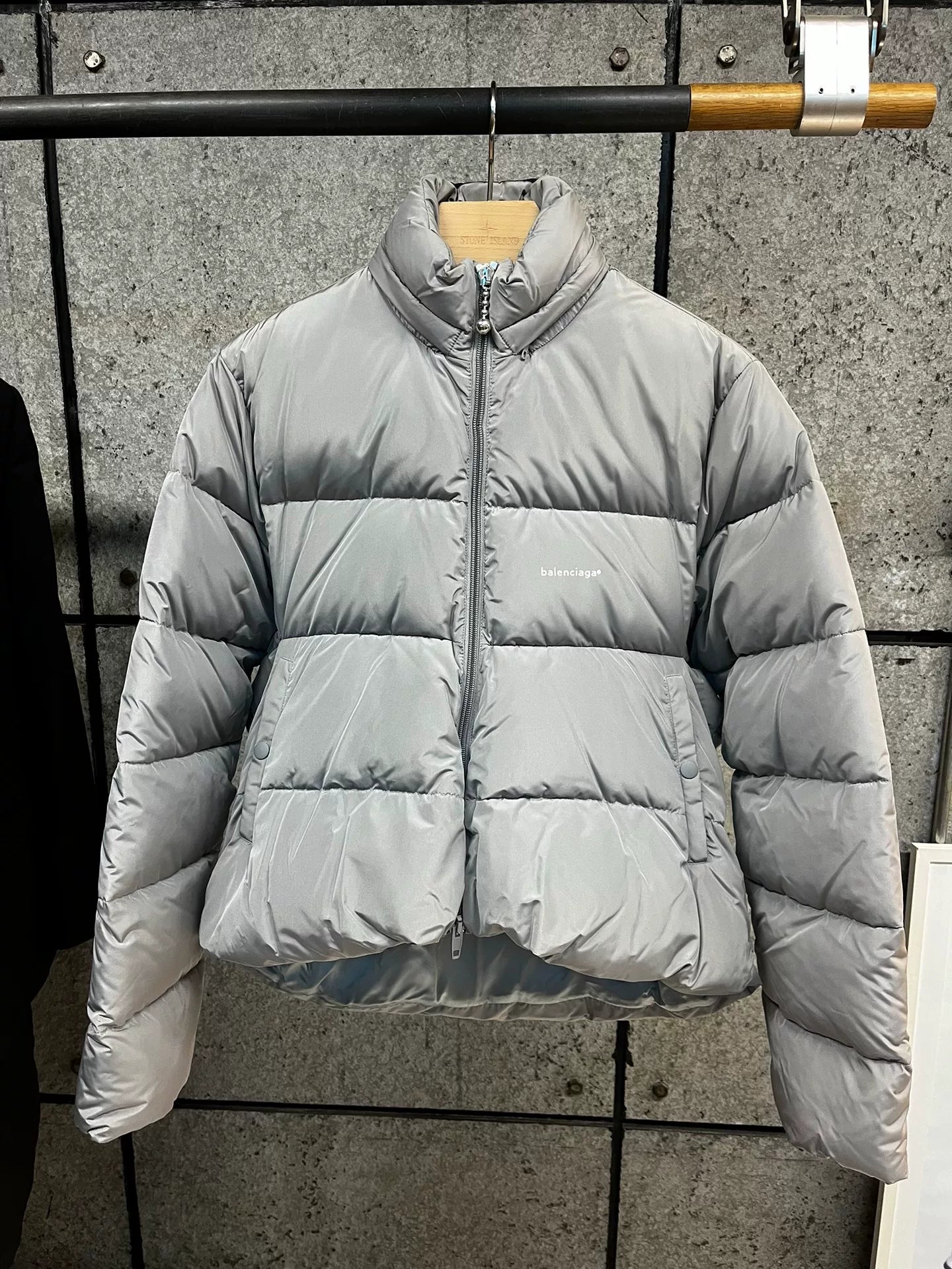 Balenciaga Gray Down Jacket Size 44