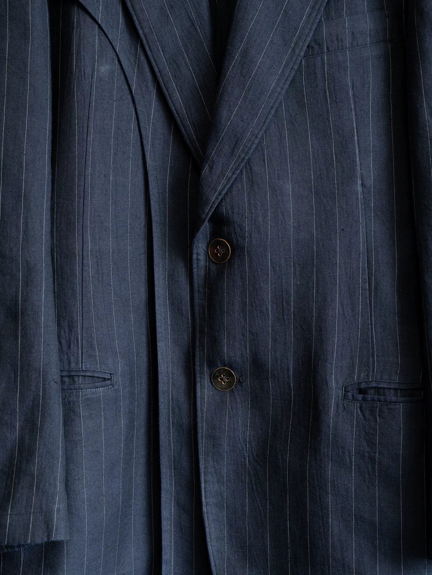 Yohji Yamamoto Striped Double-Layer Outer Jacket