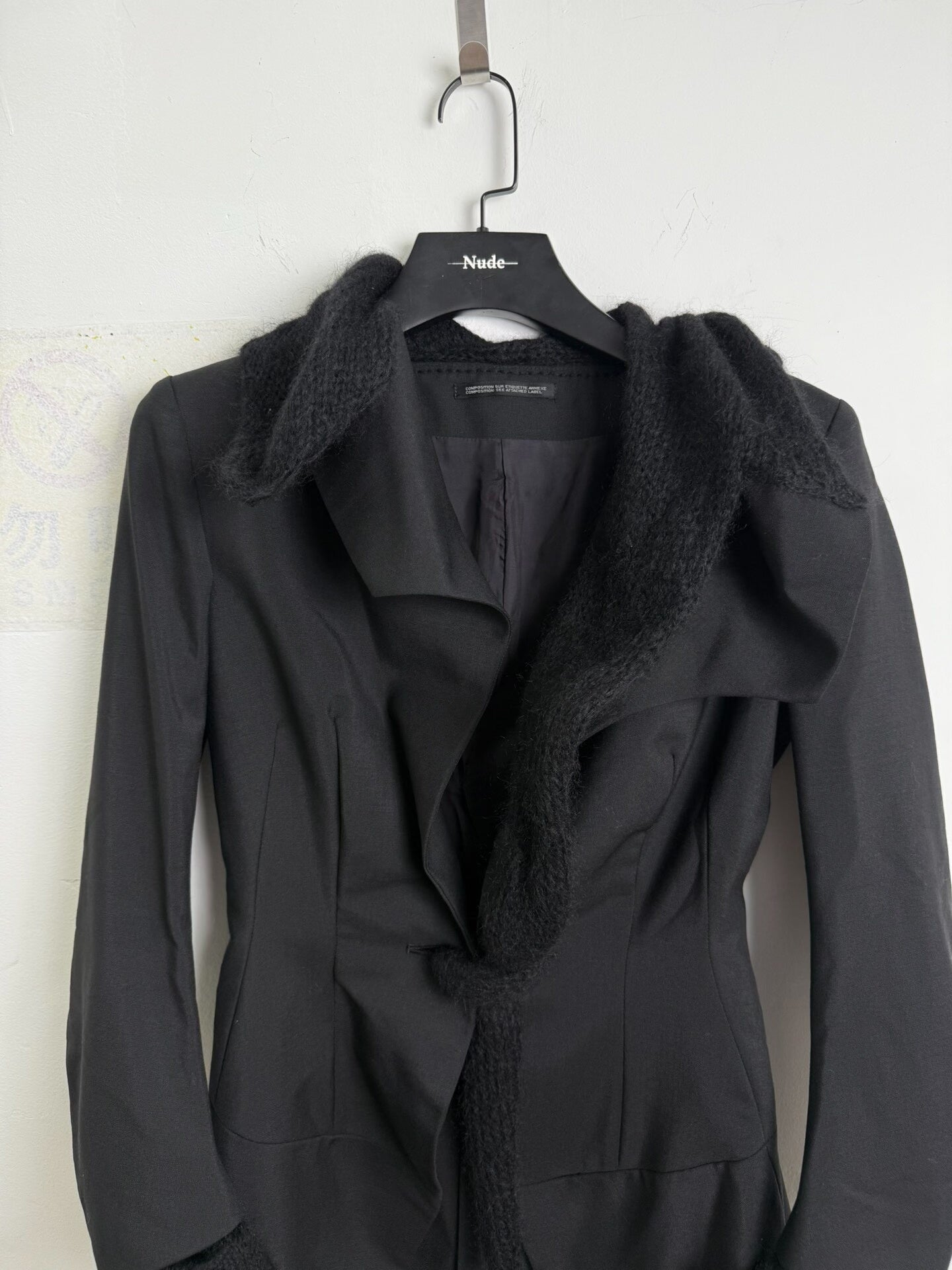 yohji yamamoto deconstructed wool suit jacket