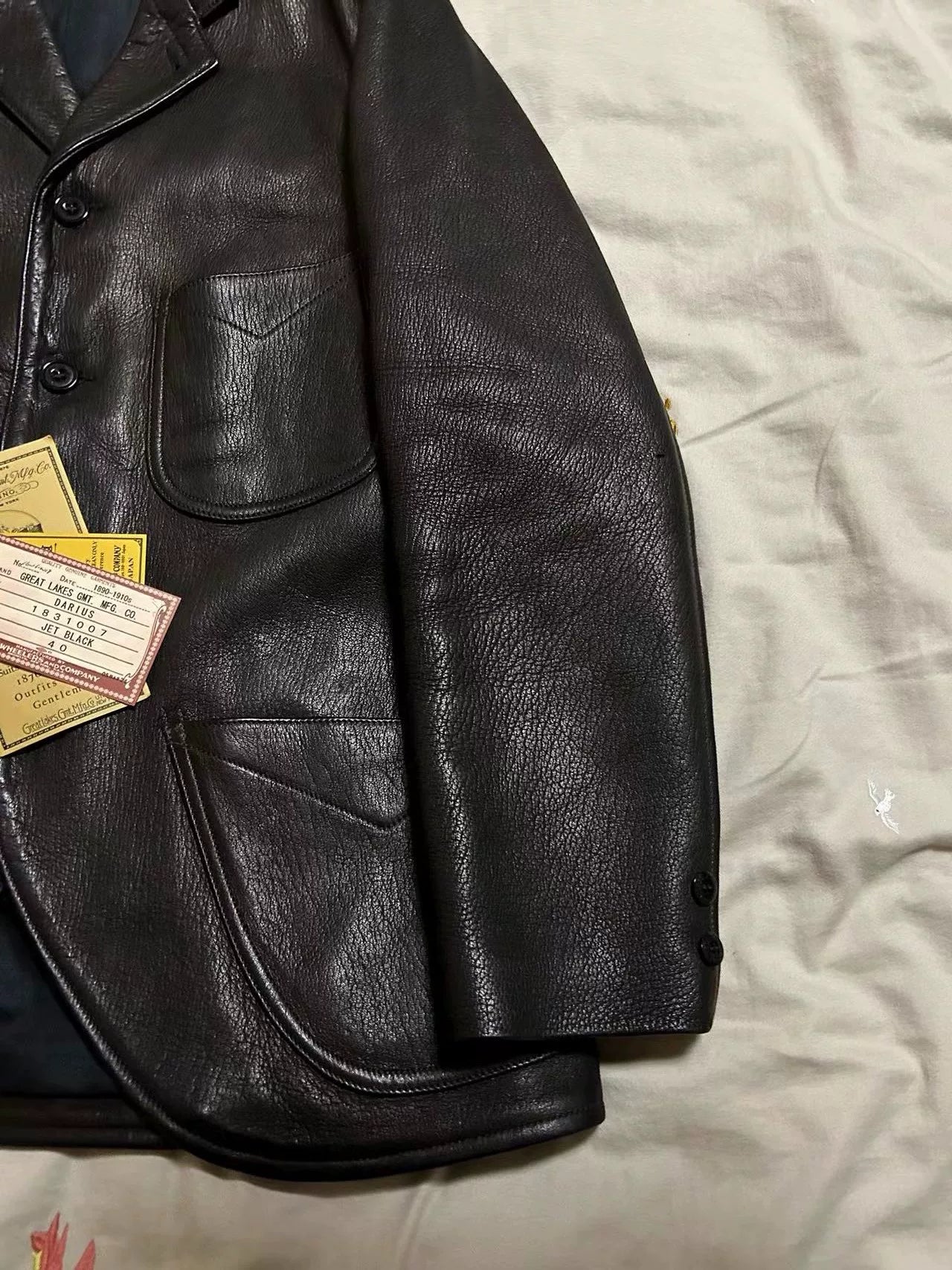 Freewheelers Darius Black deer skin jacket