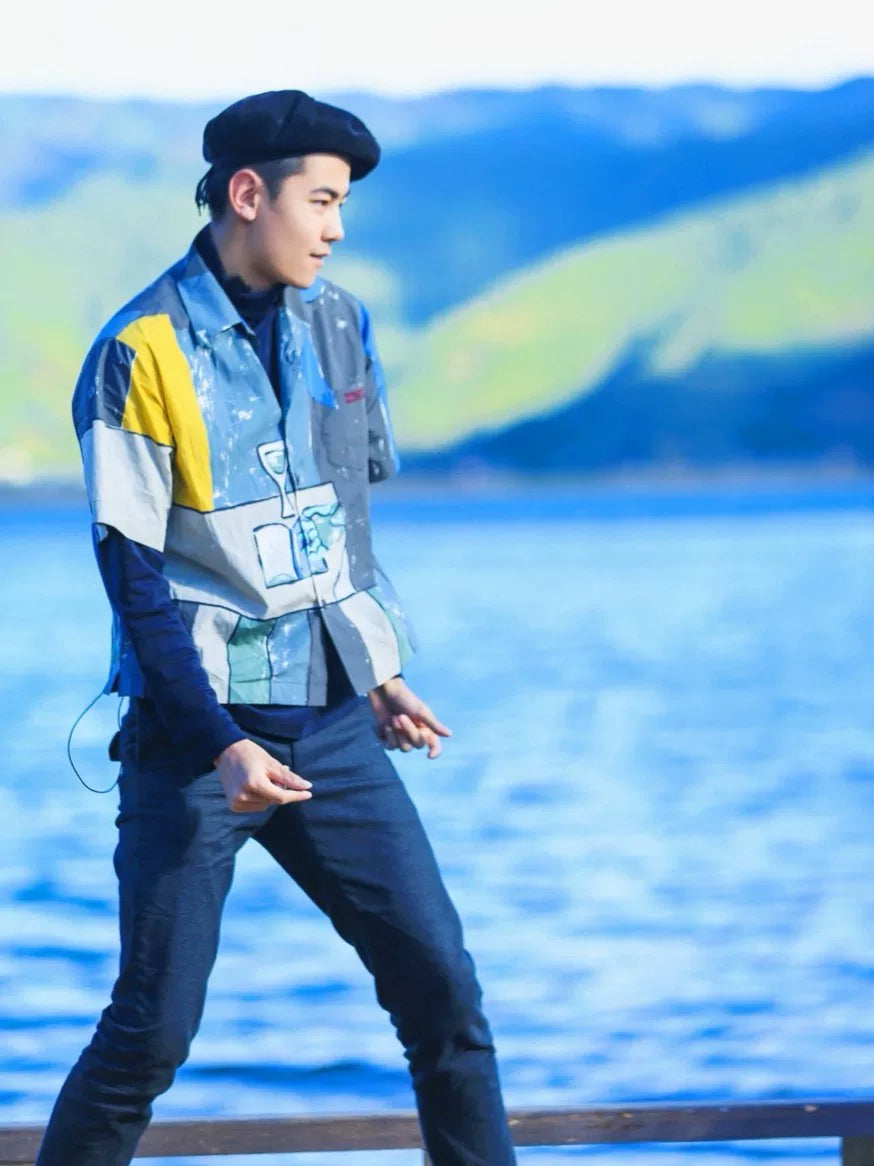 PRADA SS16 Oil Painting Short Sleeve Shirt