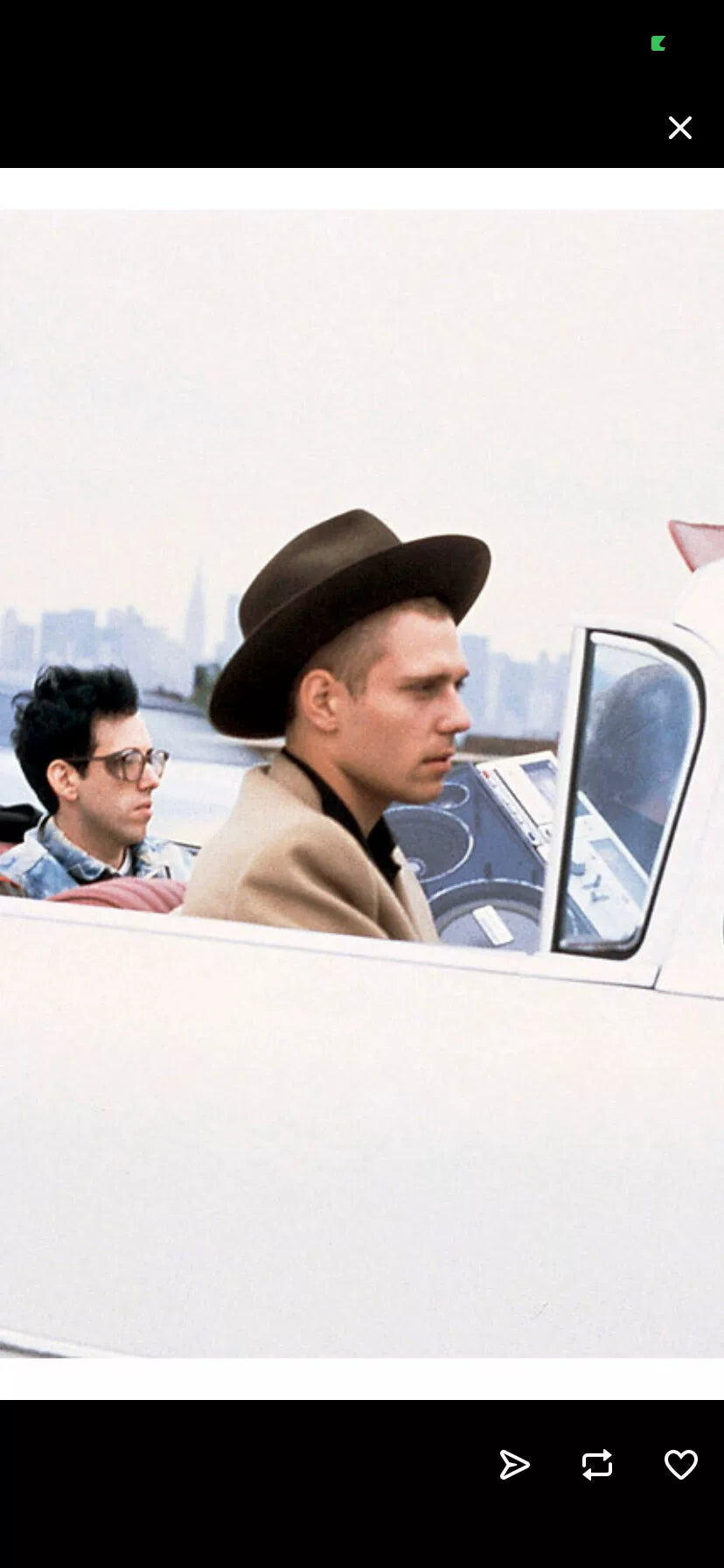 Saint Laurent Wide-Brim Rabbit Fur Hat