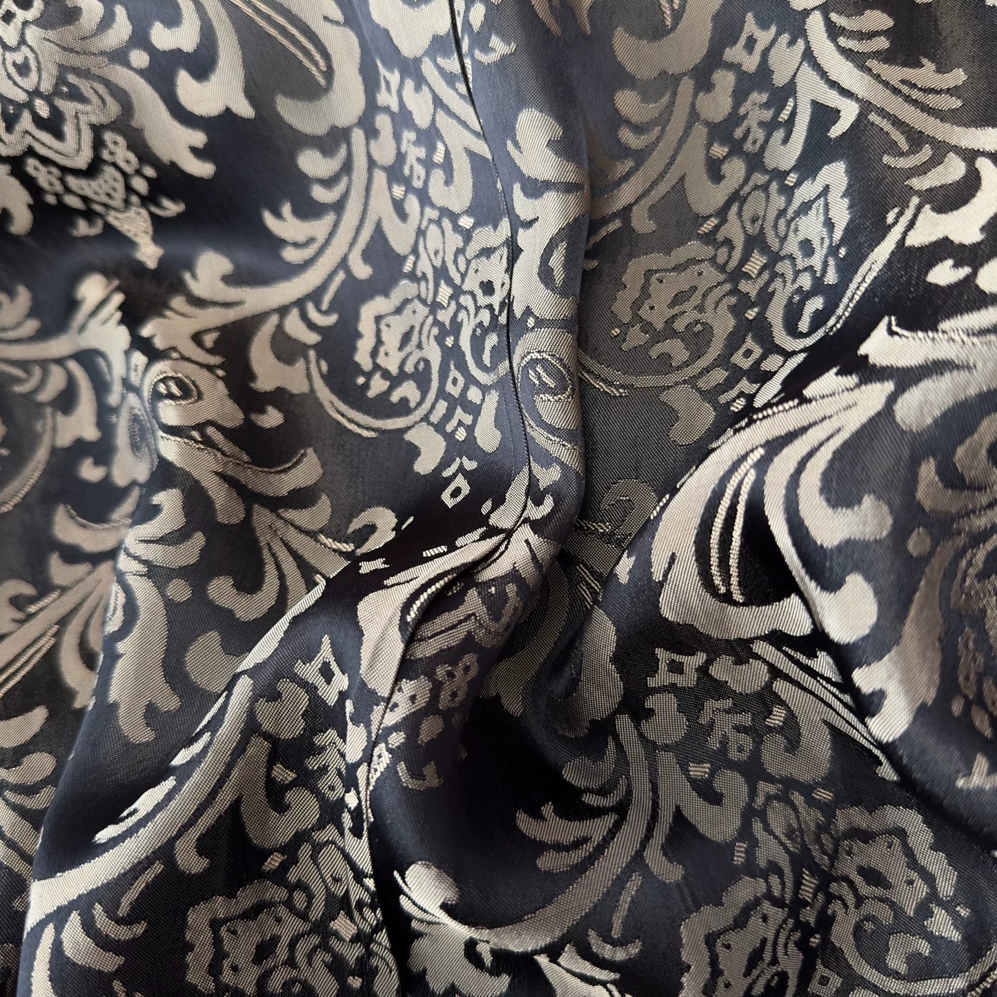 black mix fabric collarless jacket