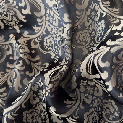 black mix fabric collarless jacket