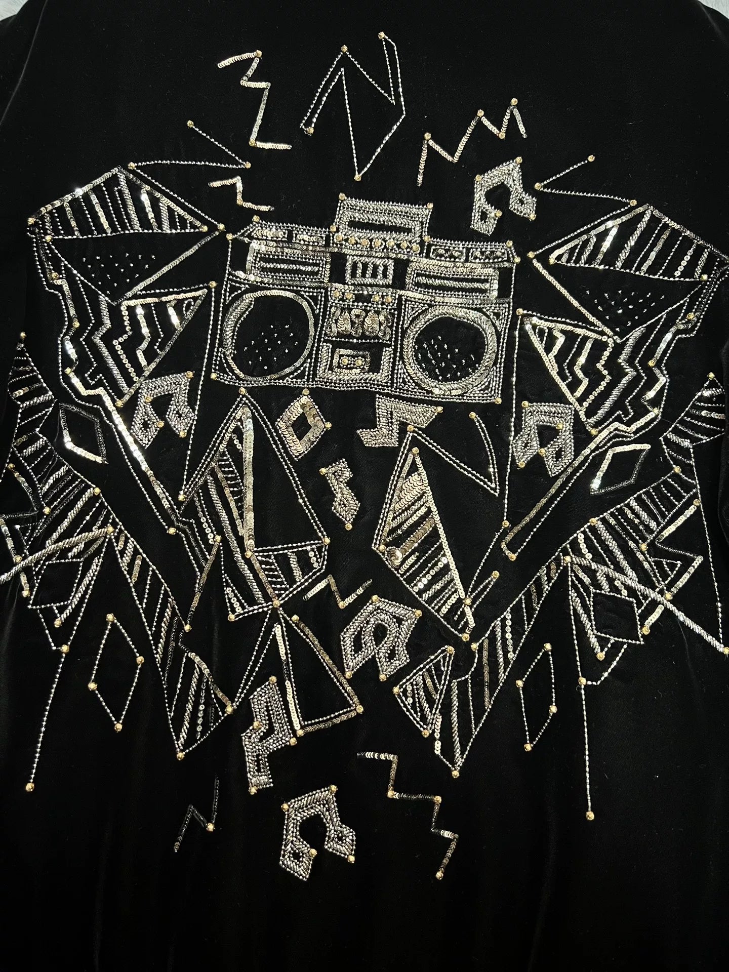 Saint Laurent Black Velvet Bomber Jacket