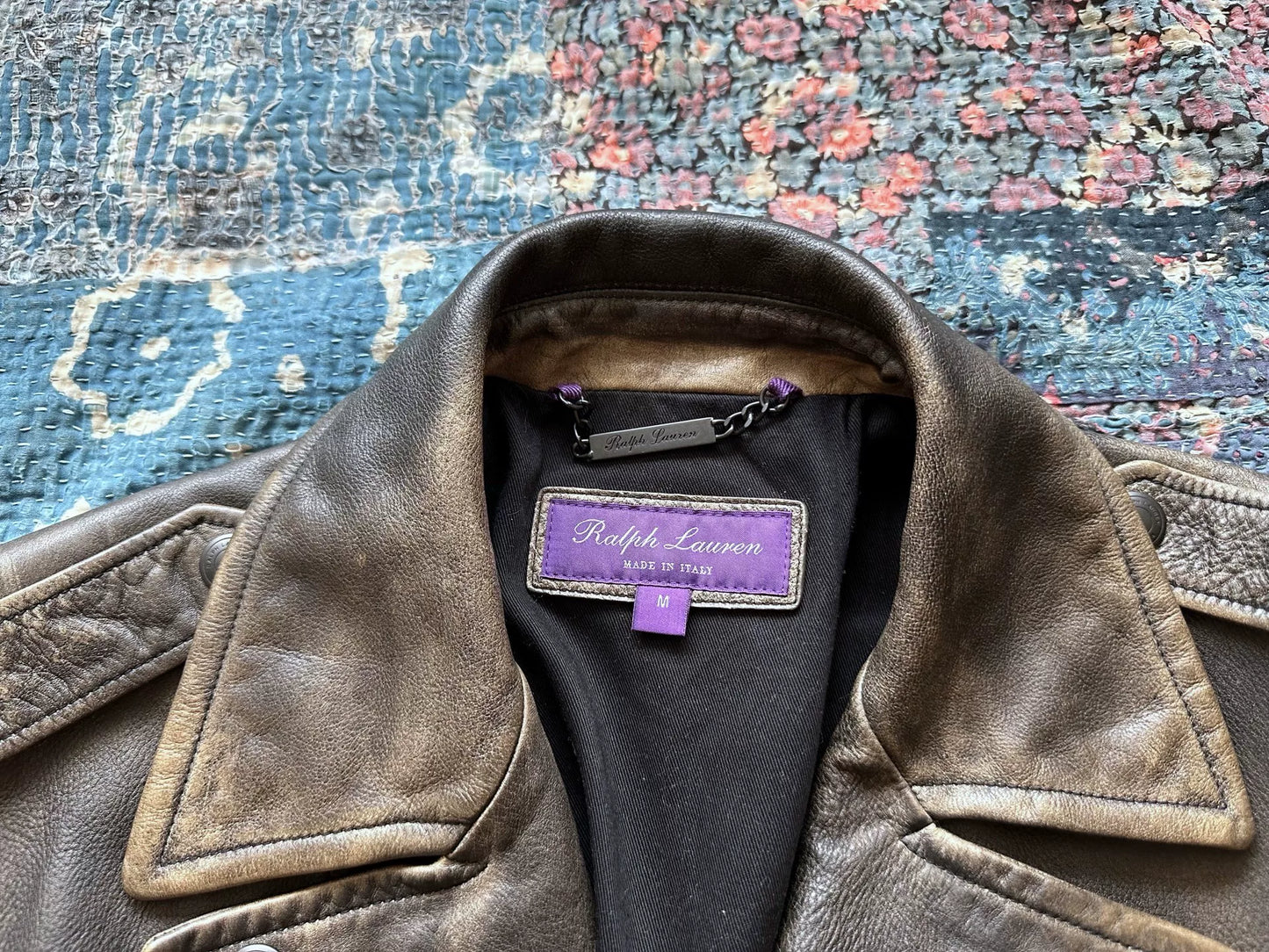 ralph lauren rl rrl leather motorcycle jacket