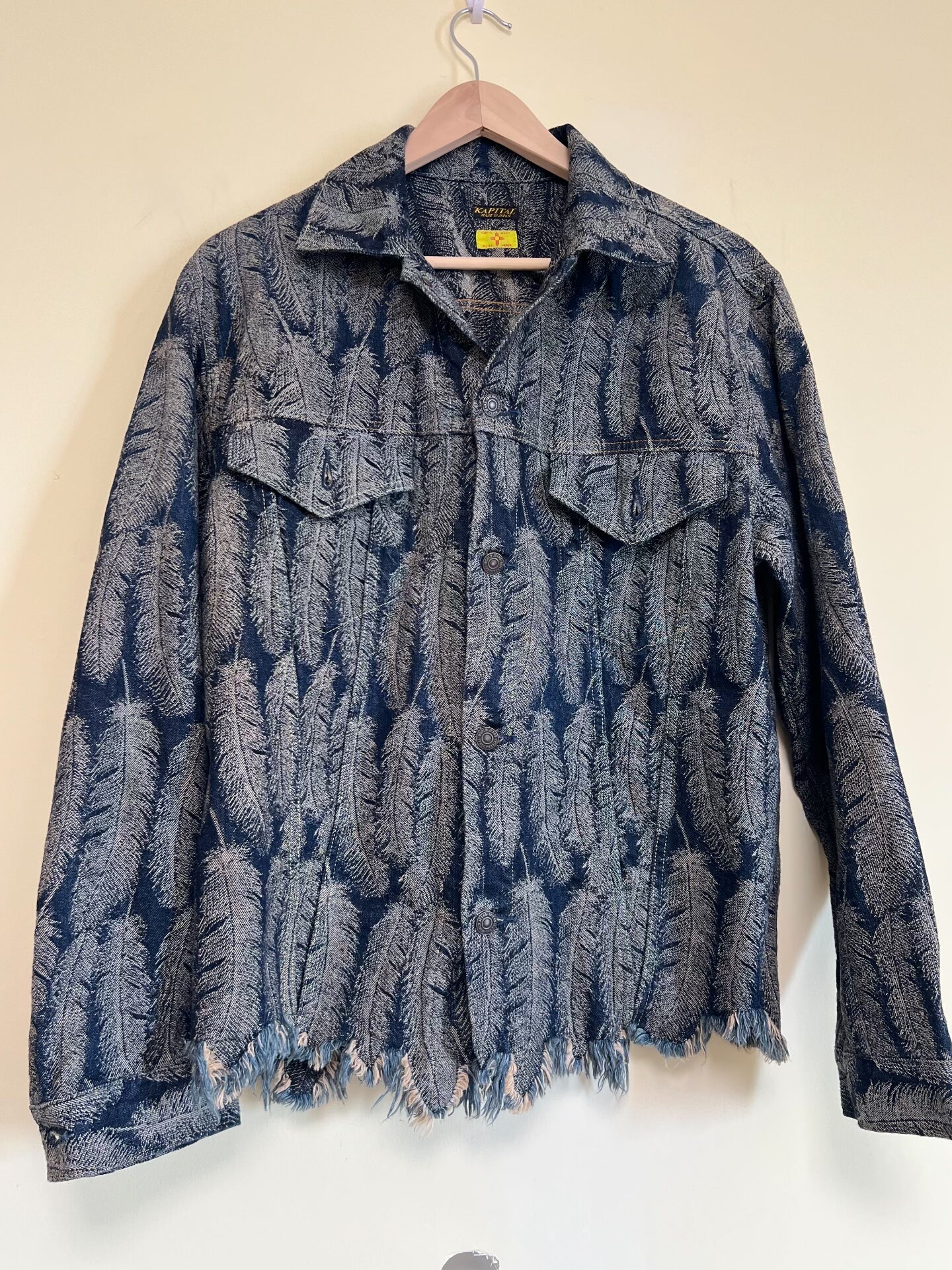Kapital Feather Print Denim Jacket