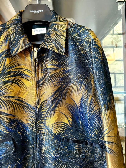 saint laurent palm tree embroidered jacket