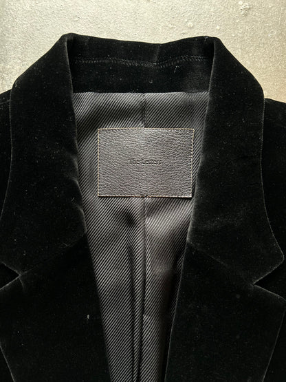 velvet jacket with stylish zipper details