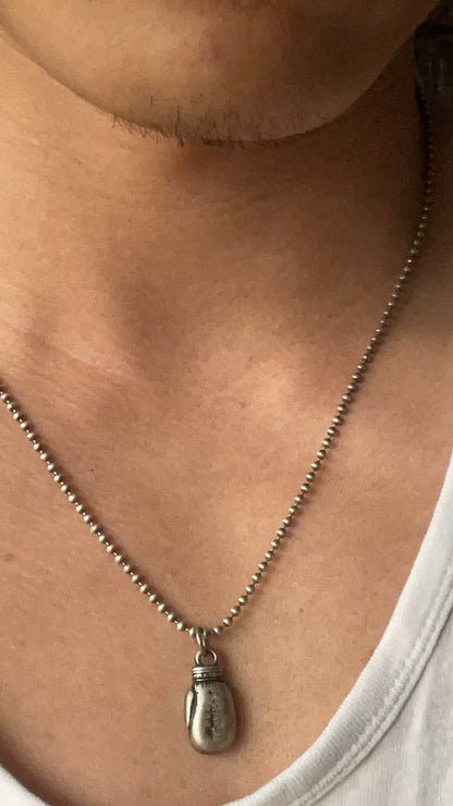 Maison Martin Margiela Boxing Glove Silver Necklace