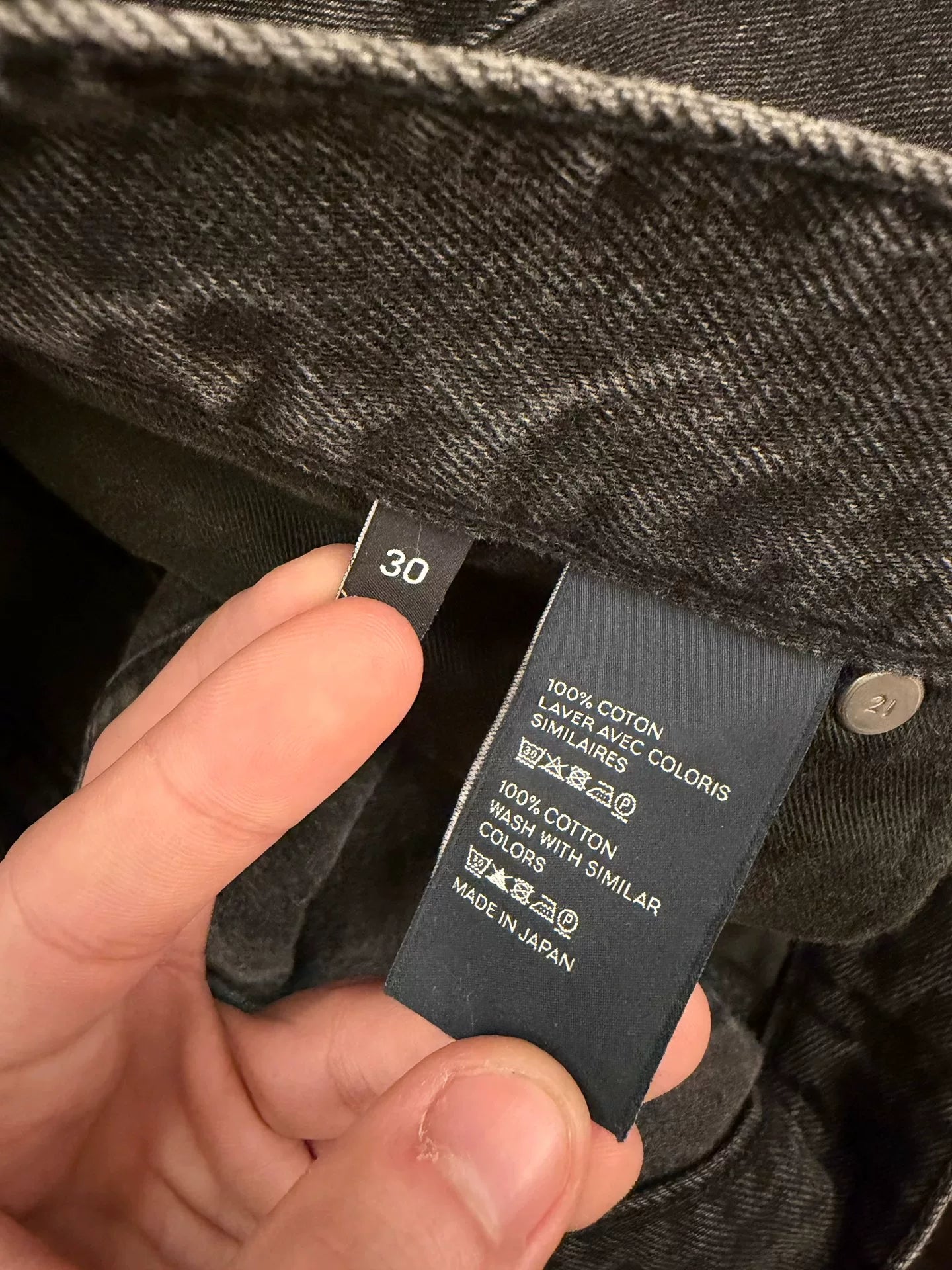 Celine Hedi Slimane Gray Distressed Jeans