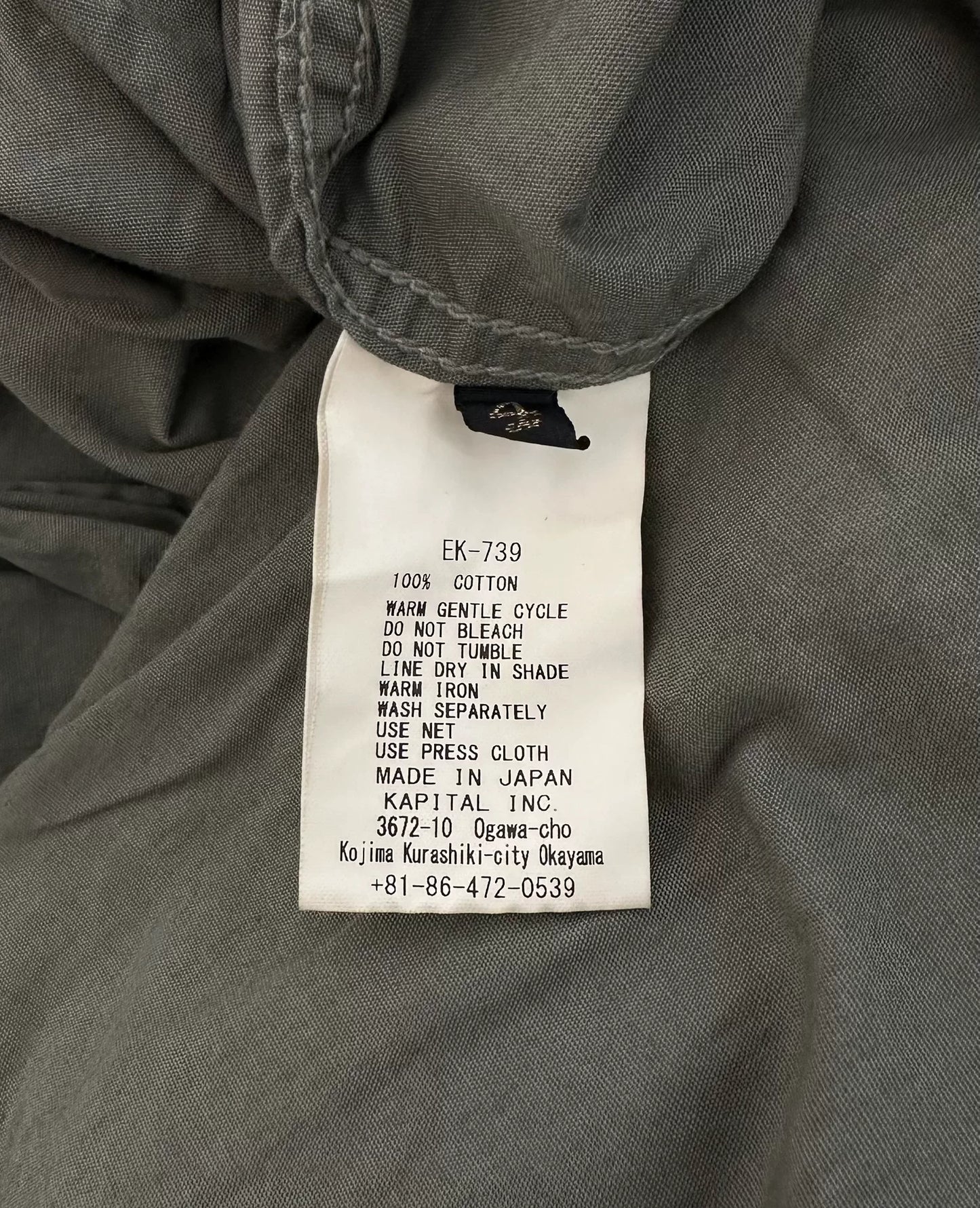 kapital long sleeve military shirt