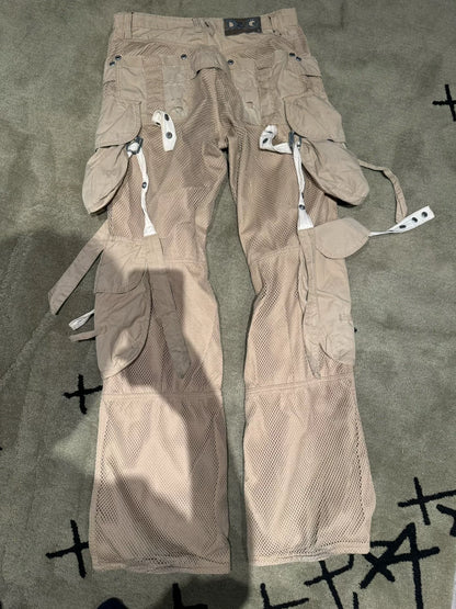 dolce&gabbana distressed cargo pants with straps