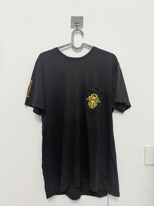 Chrome Hearts Yellow Sword Print T-Shirt