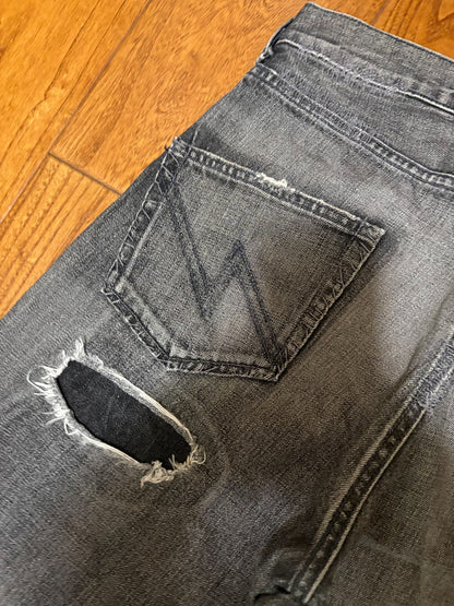 neighborhood savage basic distressed denim pants