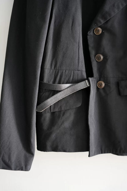 yohji yamamoto black double-breasted blazer