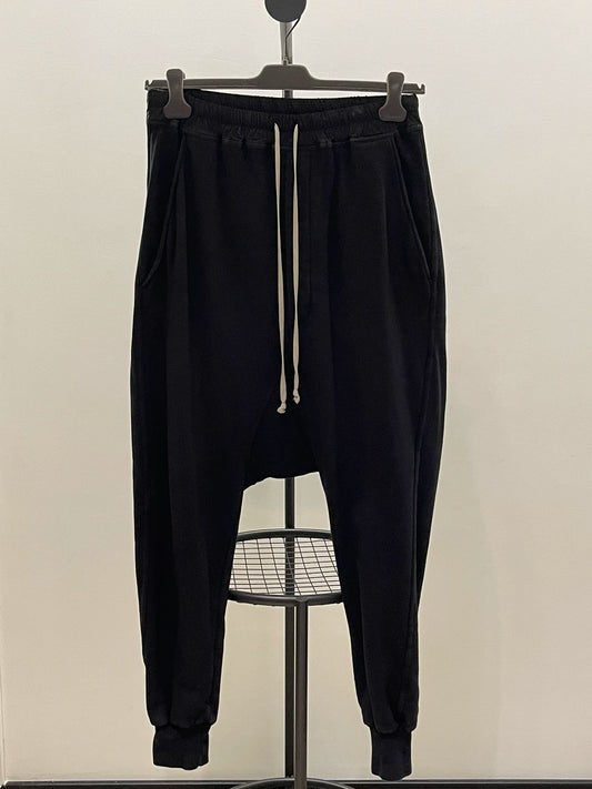 Rick Owens Cotton Fleece Drop-Crotch Pants