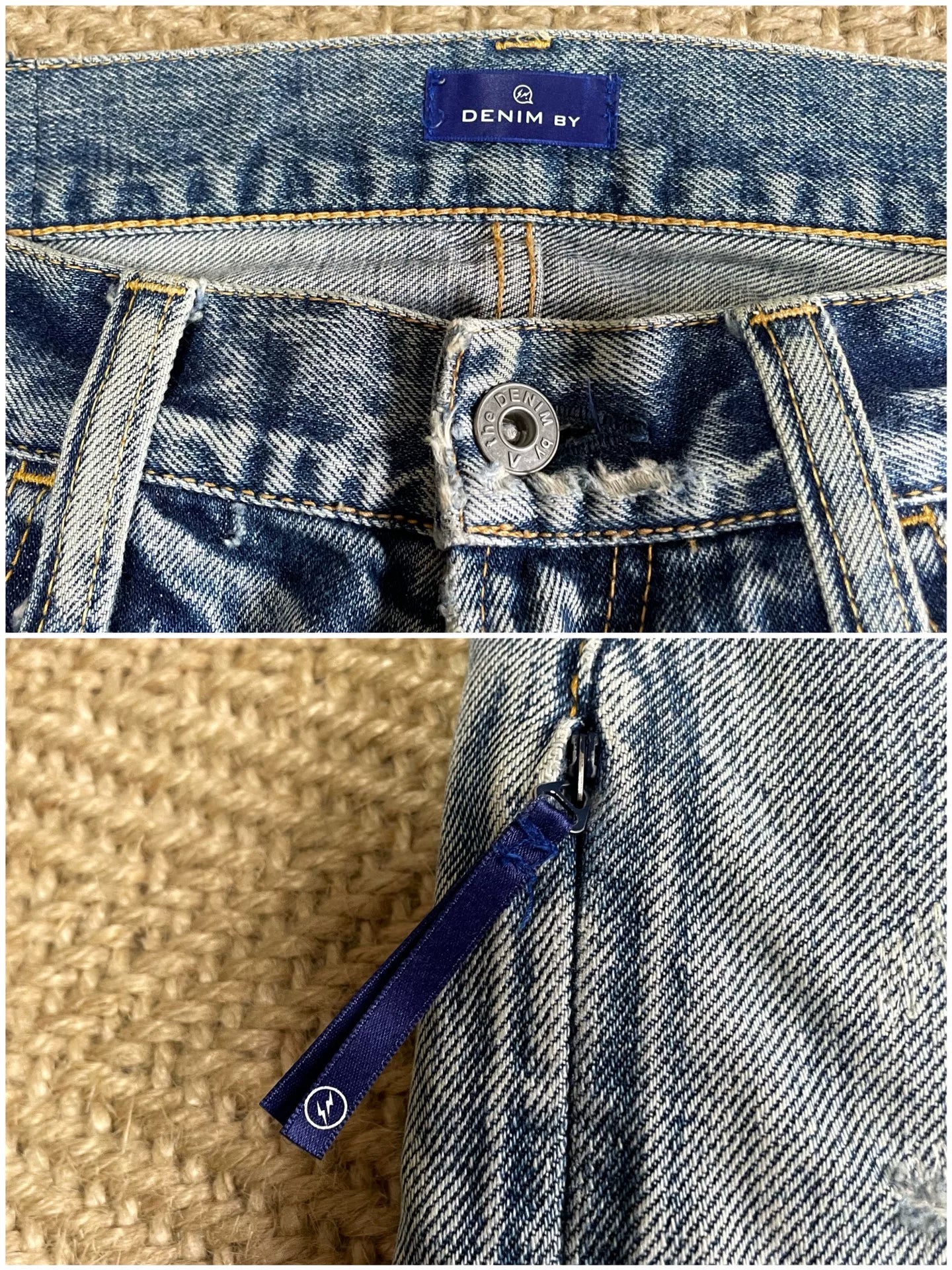 Vanquish & Fragment Distressed Washed Denim Jeans