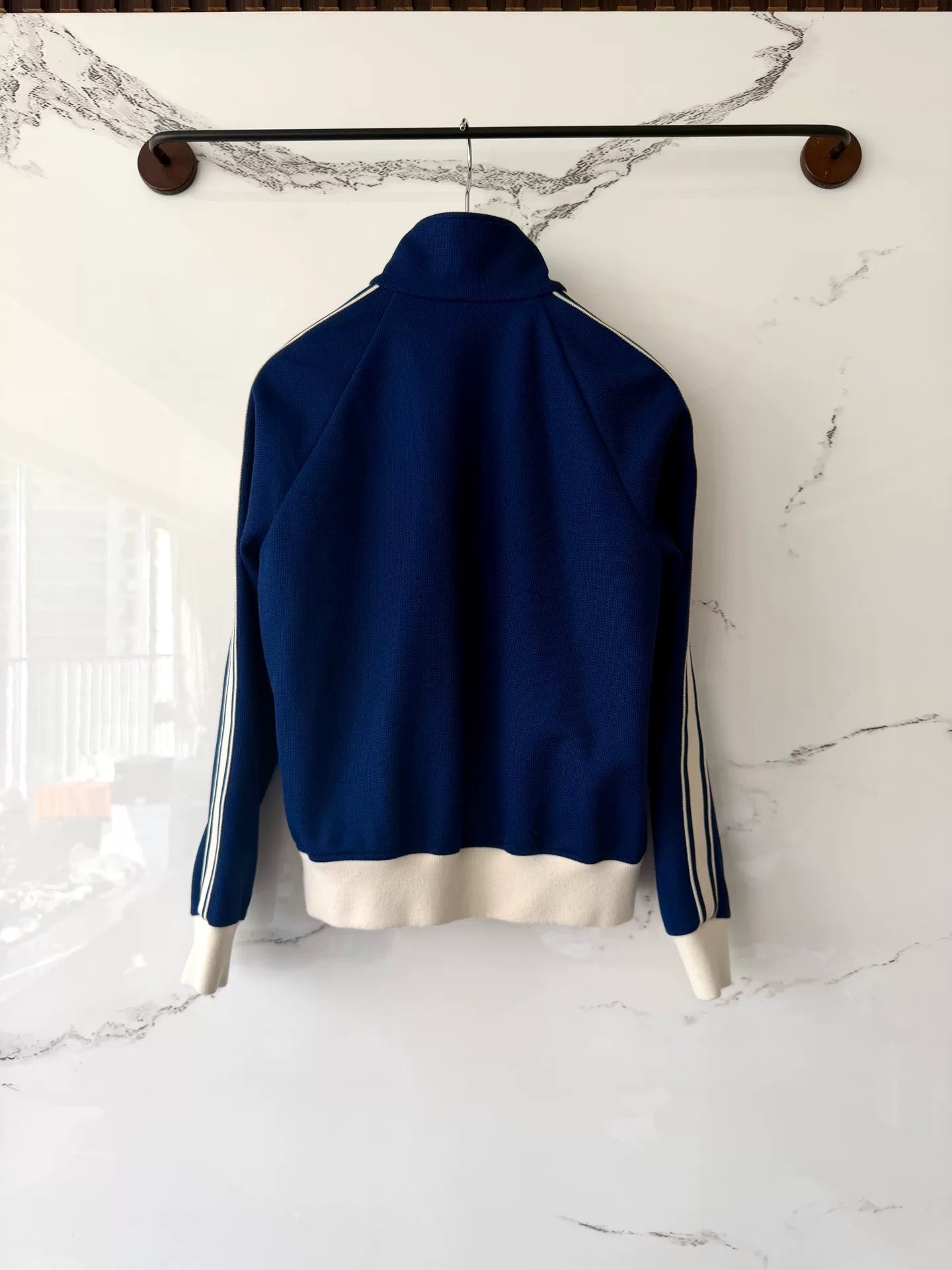 Celine Blue Embroidered Logo Jacket