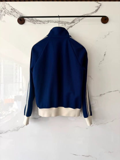 Celine Blue Embroidered Logo Jacket