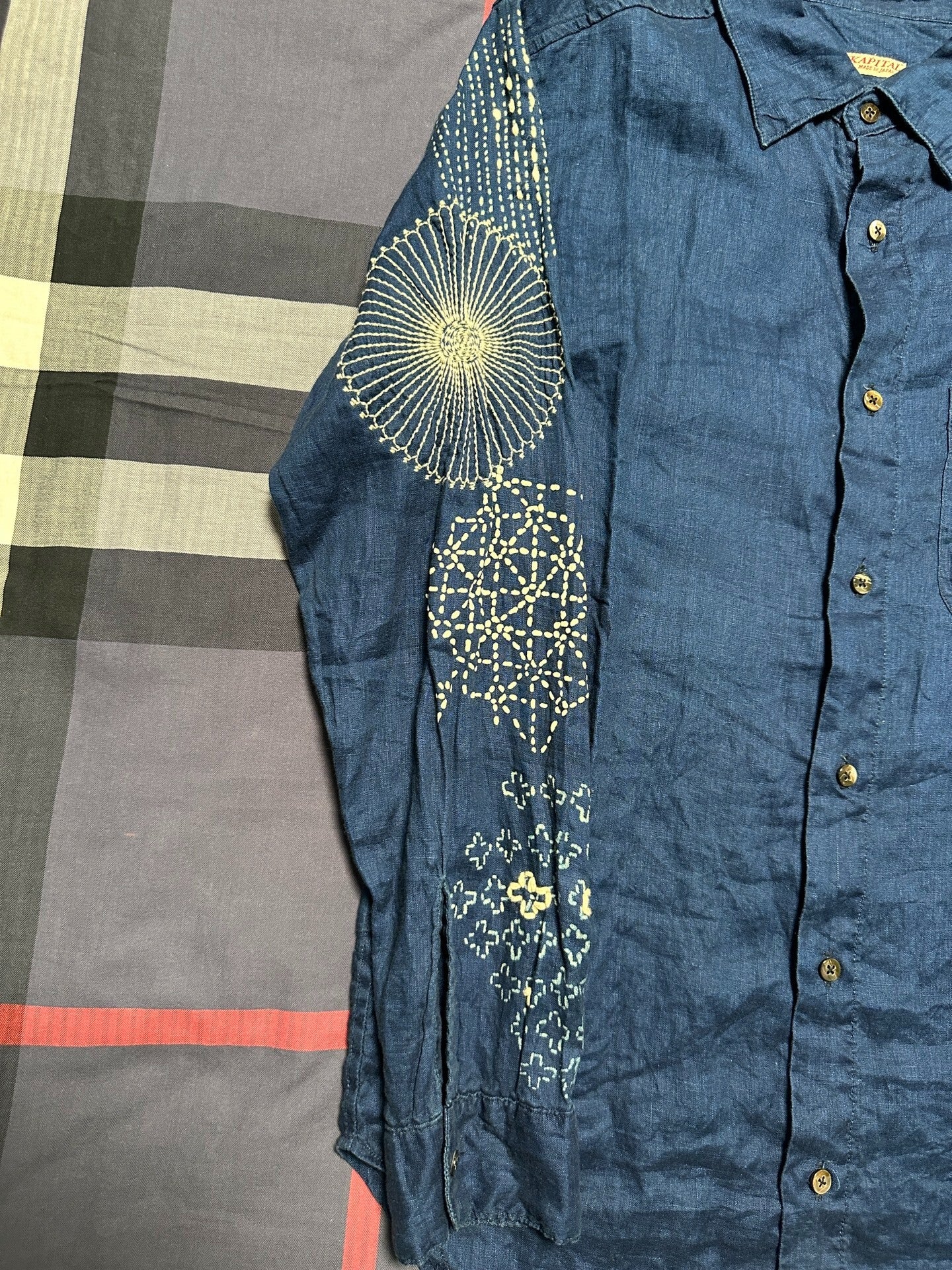 Kapital Men's Blue Dye Shirt