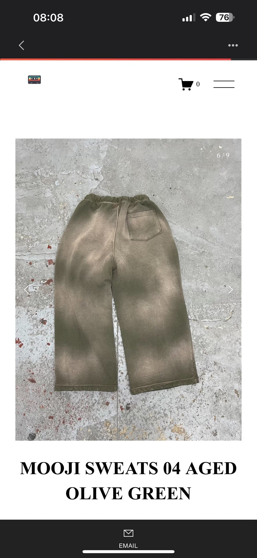 Aged Olive Green Mooji Sweats