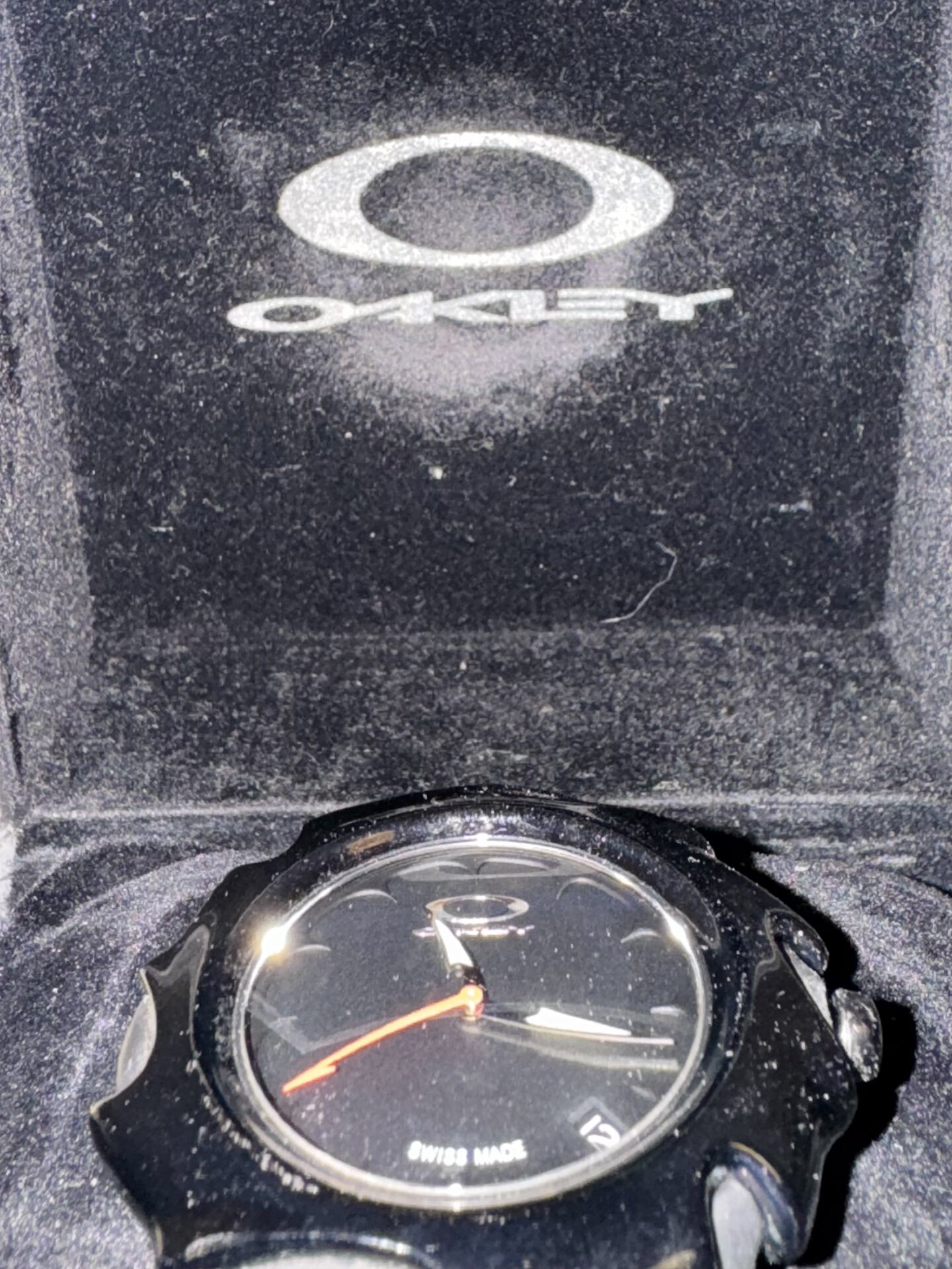 oakley blade watch with black dial