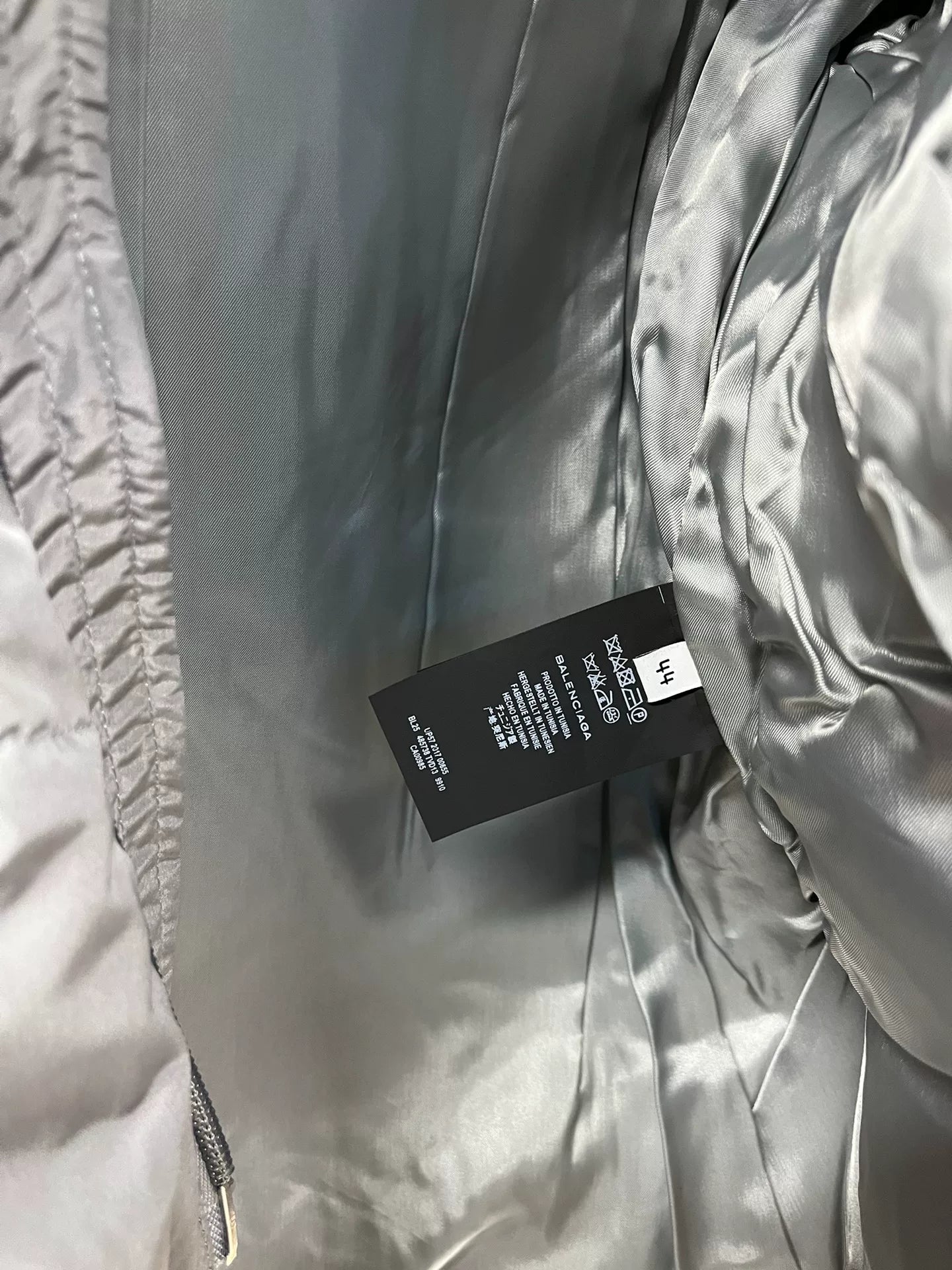 Balenciaga Gray Down Jacket Size 44