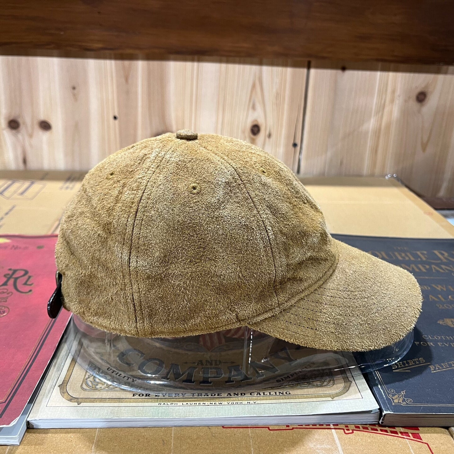 RRL Suede Baseball Cap by Ralph Lauren