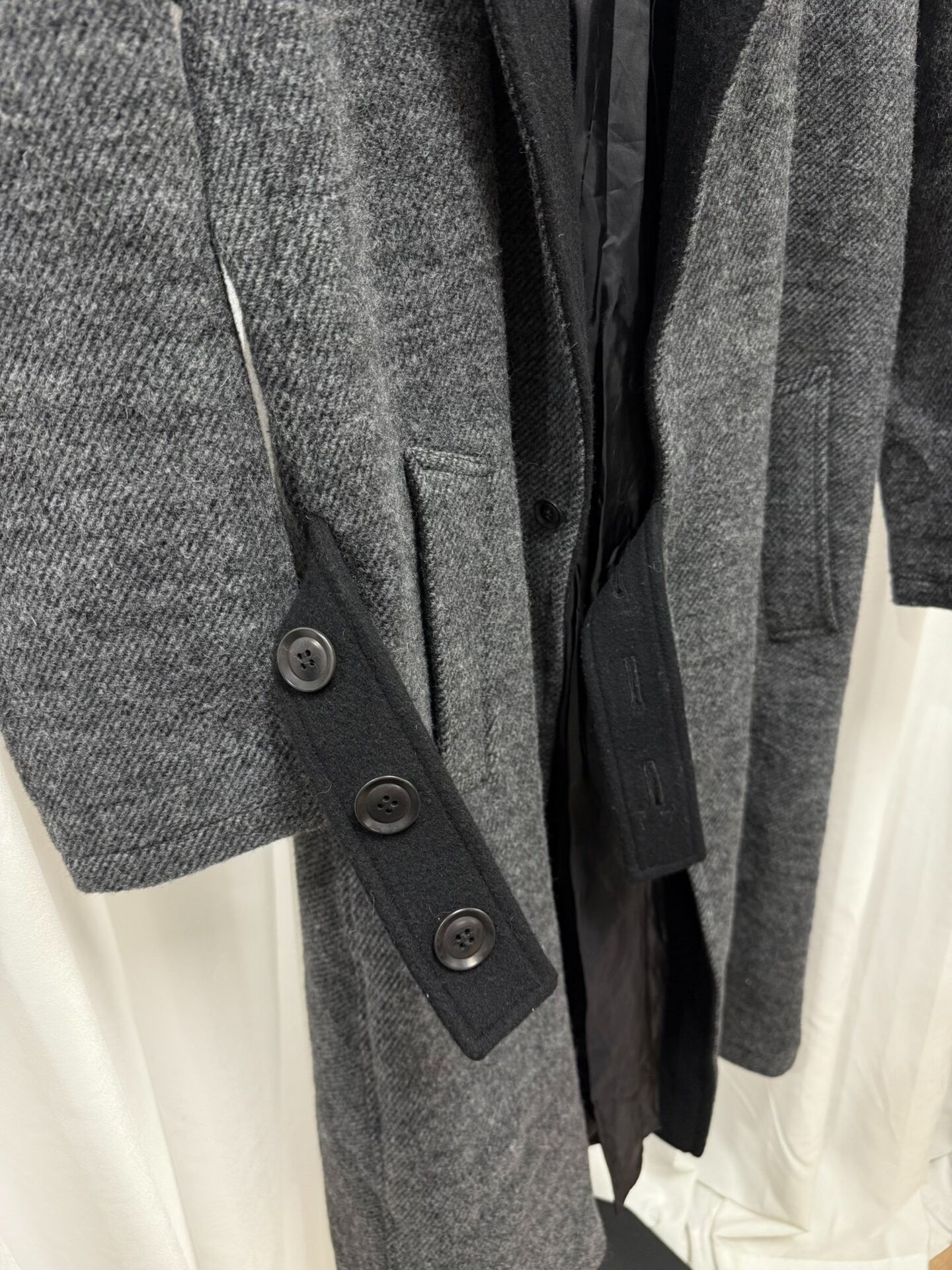 thick wool blend coat by yohji yamamoto