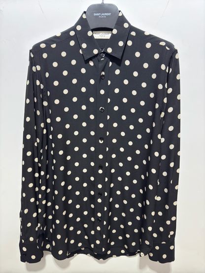 Saint Laurent 15FW Polka Dot Silk Shirt