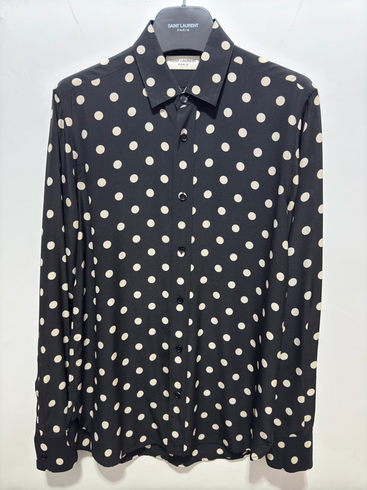 Saint Laurent 15FW Polka Dot Silk Shirt