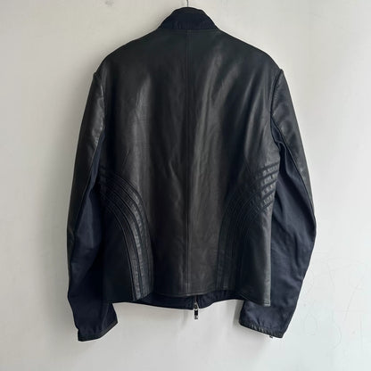 dirk bikkembergs leather jacket with unique design