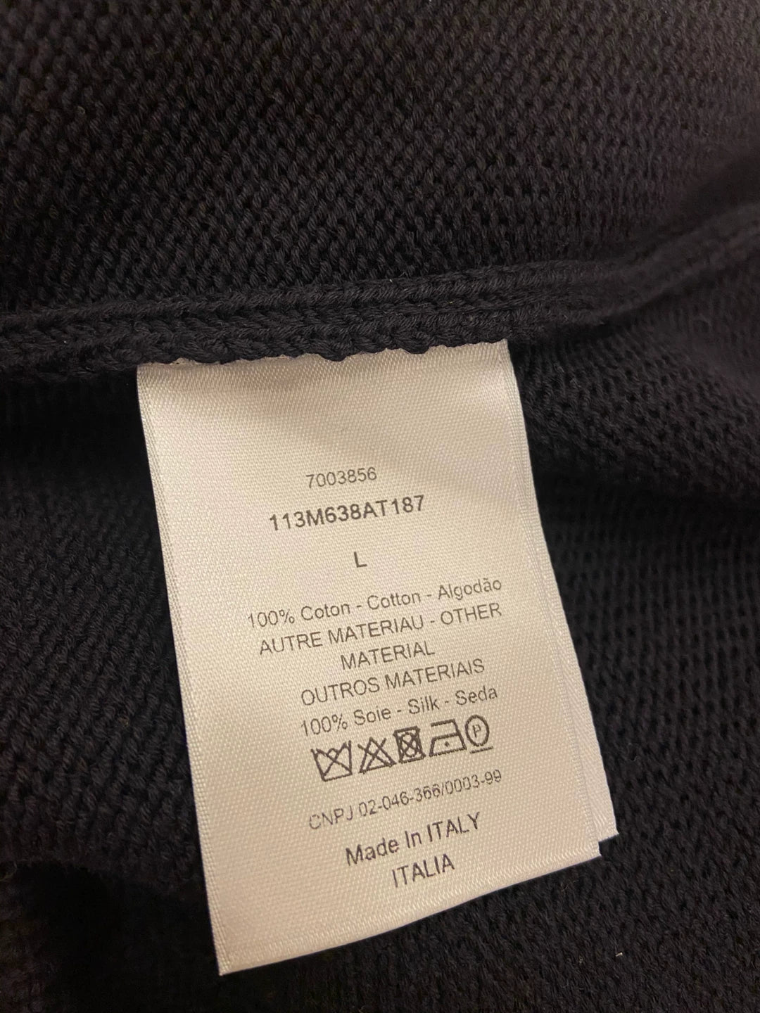 dior logo sweater in navy blue