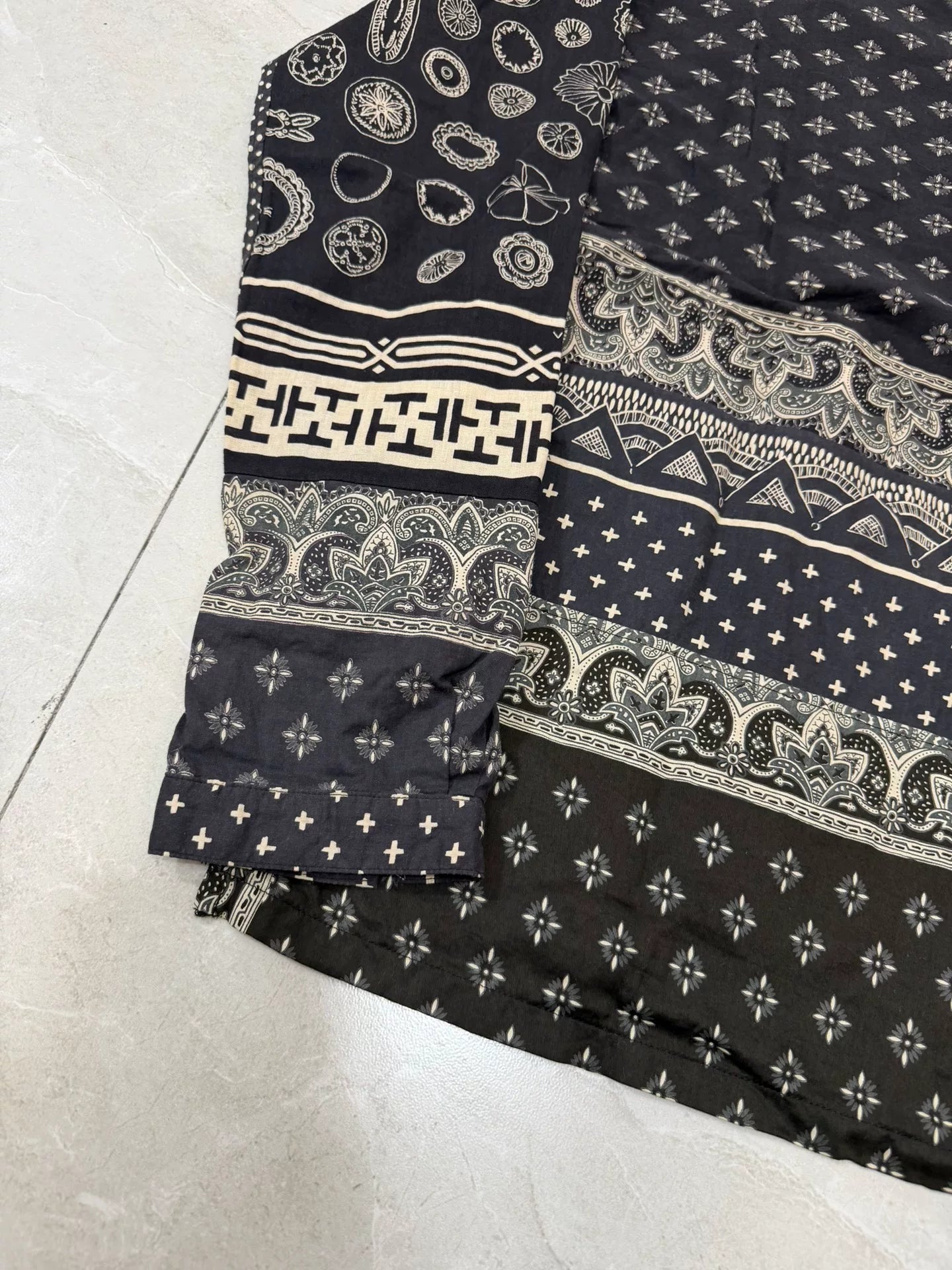 VISVIM 19SS ICT TUNIC P.O. Black Paisley
