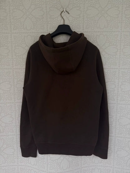 louis vuitton brown oversized hoodie with pin