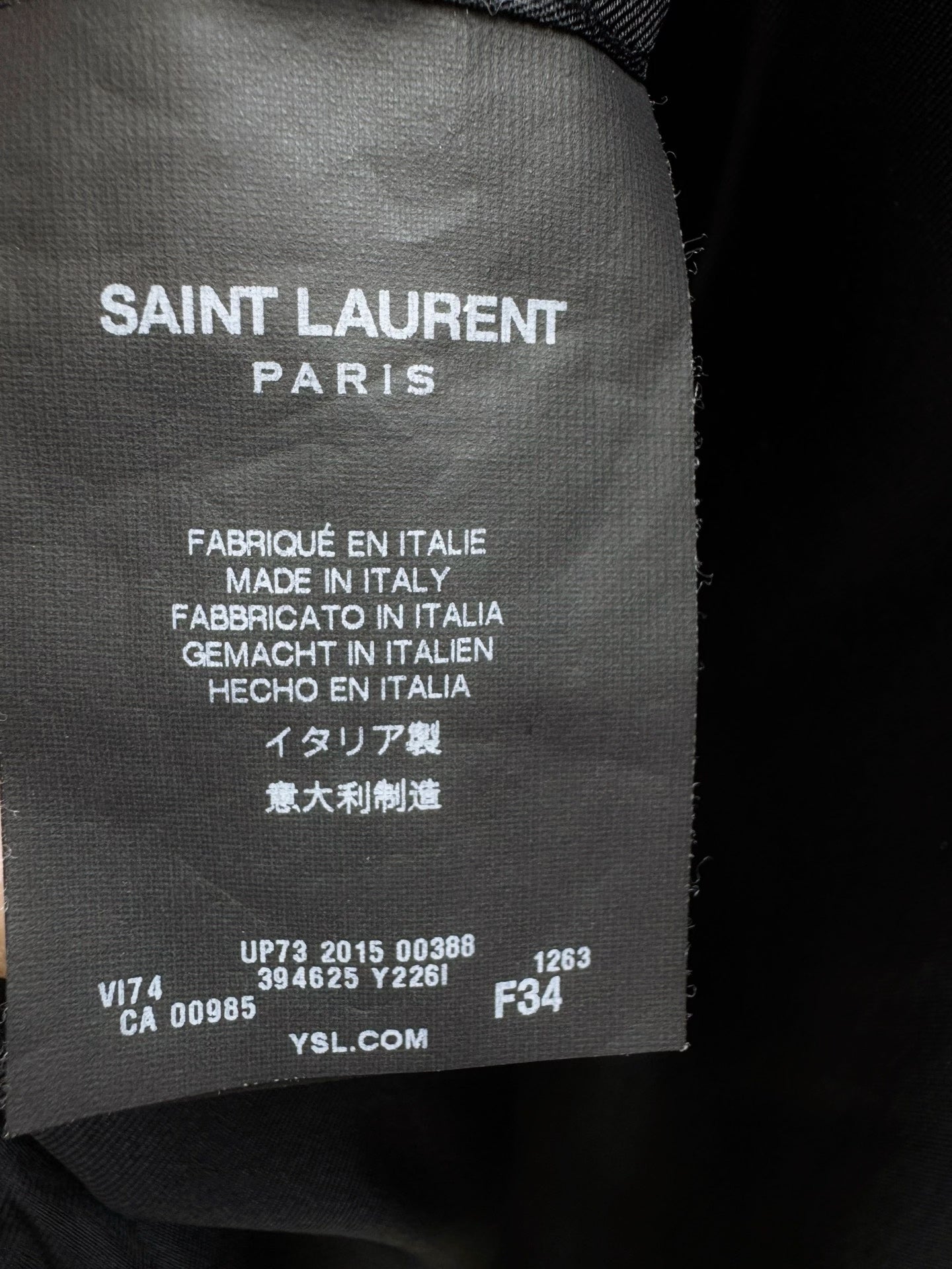 Saint Laurent Gray Black Check Wool Blazer